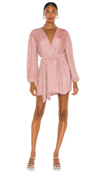 Gabrielle Robe Dress in Dusty Rose | Revolve Clothing (Global)