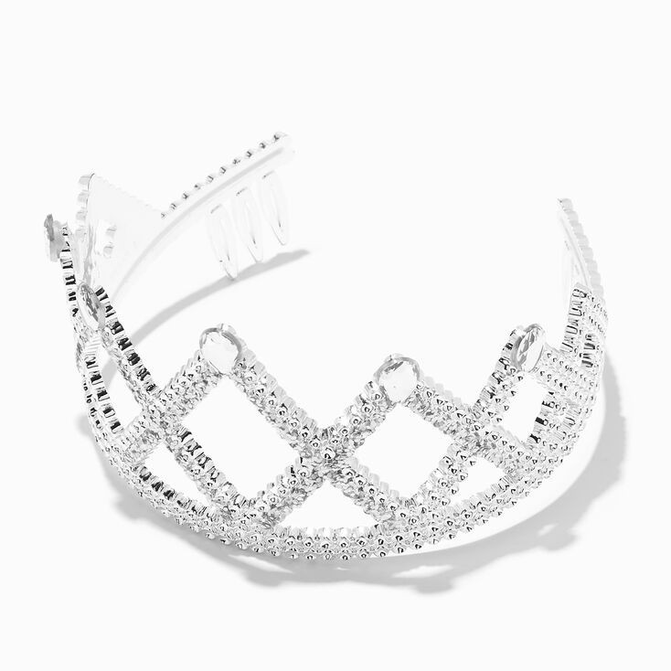 Claire's Club Silver Glitter Princess Tiara | Claire's (US)