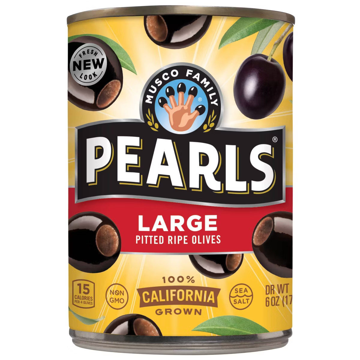 Pearls Large Pitted Ripe Black Olives - 6oz | Target