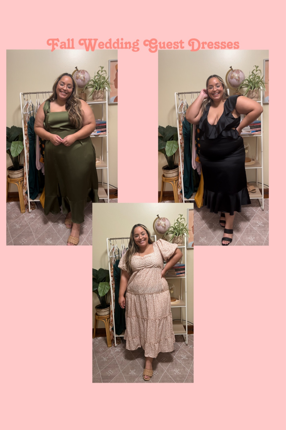 Fall Wedding Guest Dresses on a size 16! Sharing 3 amazon fall wedding guest dress options! 
Green dress- 1X
Black dress- 1X 
Floral dress-XXL

#LTKstyletip #LTKcurves #LTKwedding