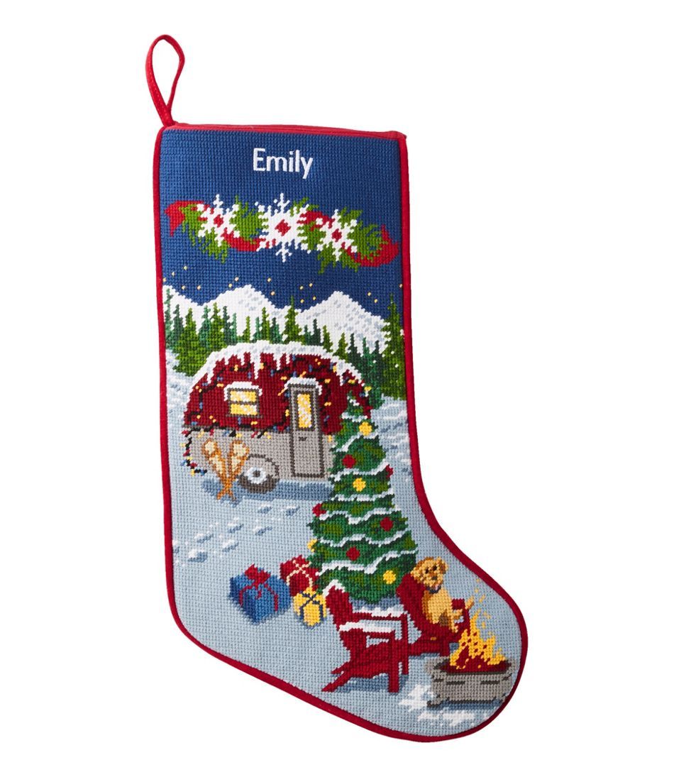 Christmas Needlepoint Stocking, Cotton | L.L. Bean