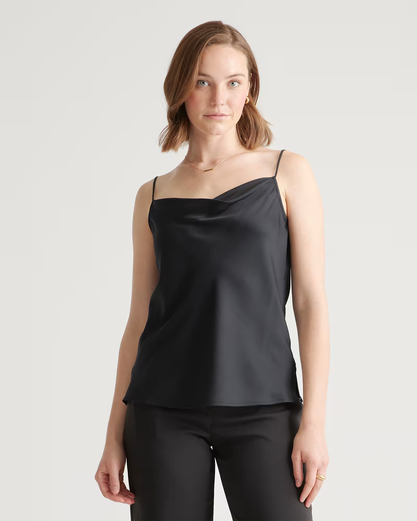 Washable Stretch Silk Cowl Neck Cami | Quince