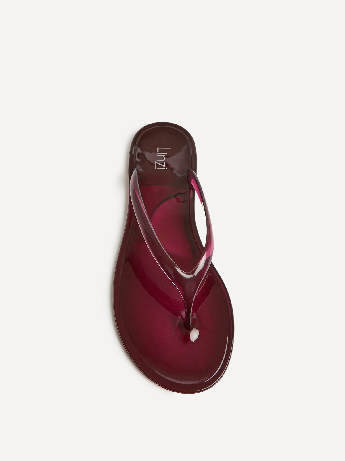 Marine Burgundy Jelly Flip Flops | Linzi Shoes