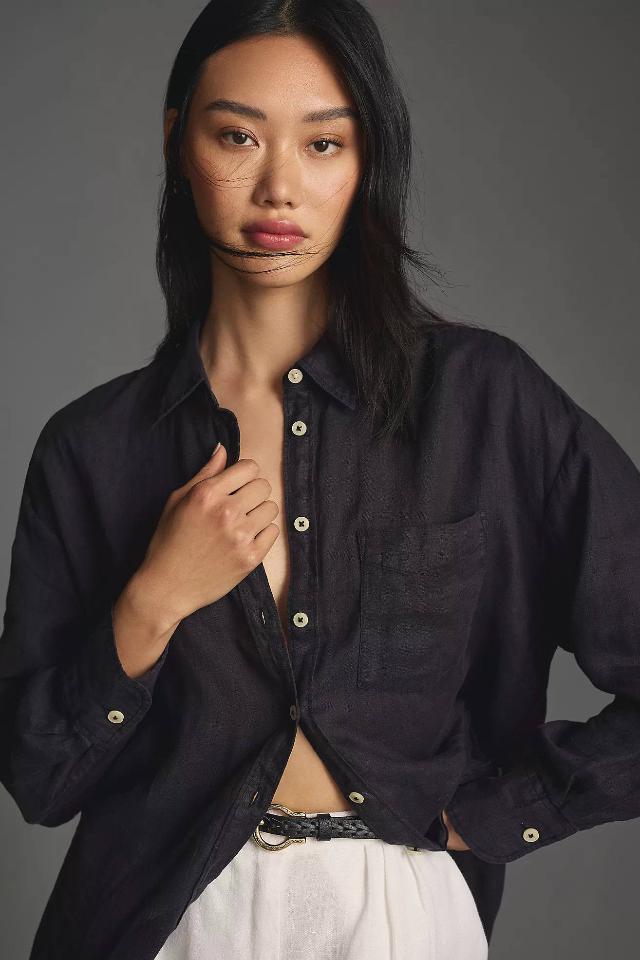 The Bennet Buttondown Shirt by Maeve: Linen Edition | Anthropologie (US)