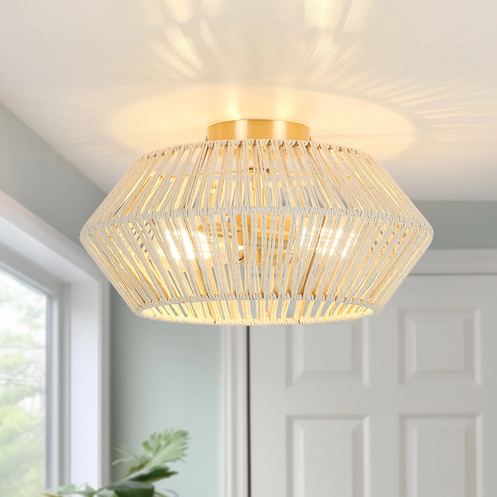Bay Isle Home™ Nekoosa 2-Light 16" Semi Flush Mount & Reviews | Wayfair | Wayfair North America