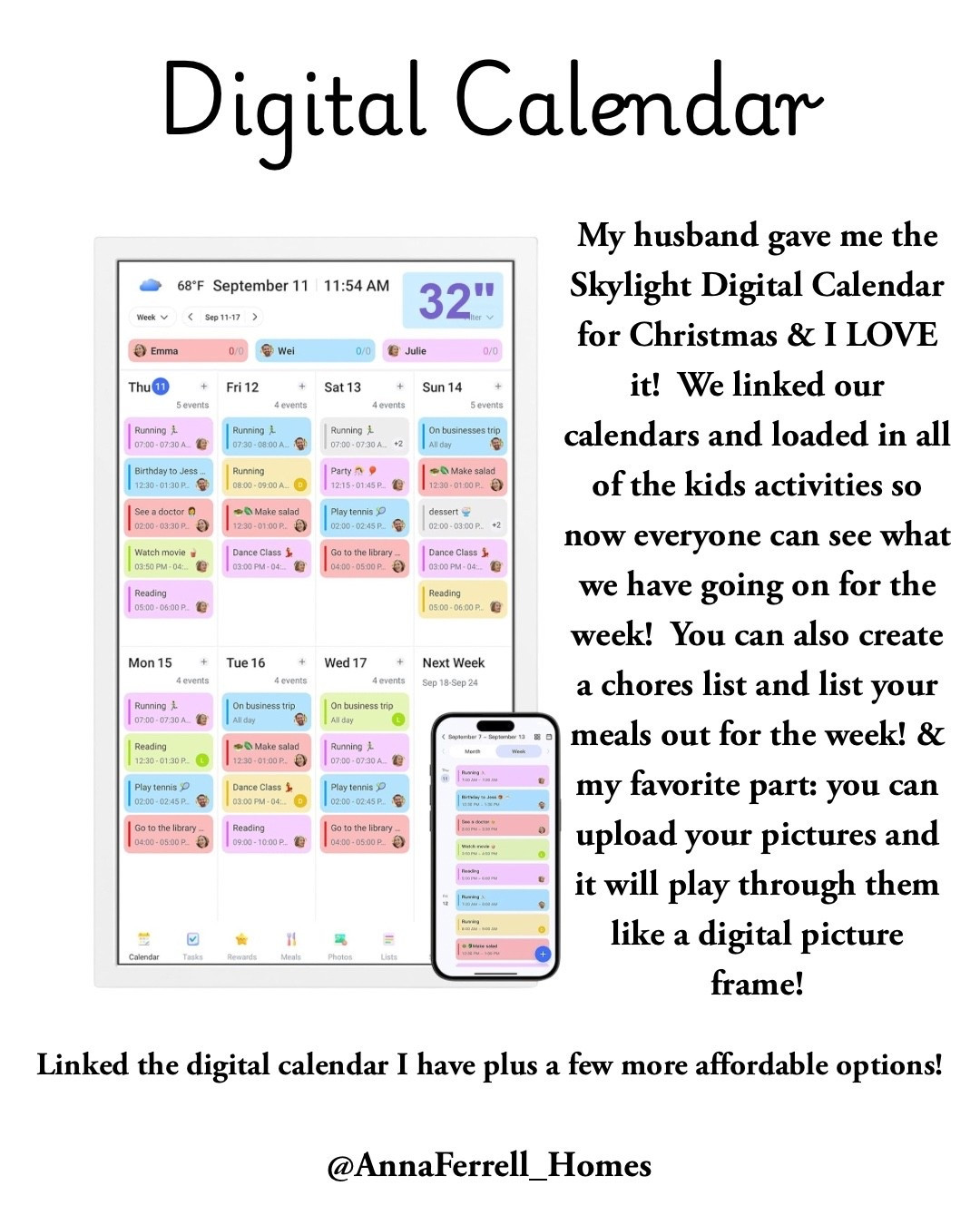 Digital Calendar that’s perfect to keep the family organized !

#LTKdayinmylife #LTKHome #LTKmomlife