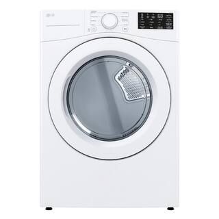 LG 7.4 cu. ft. Vented Stackable Electric Dryer in White with Sensor Dry Technology DLE3470W - The... | The Home Depot