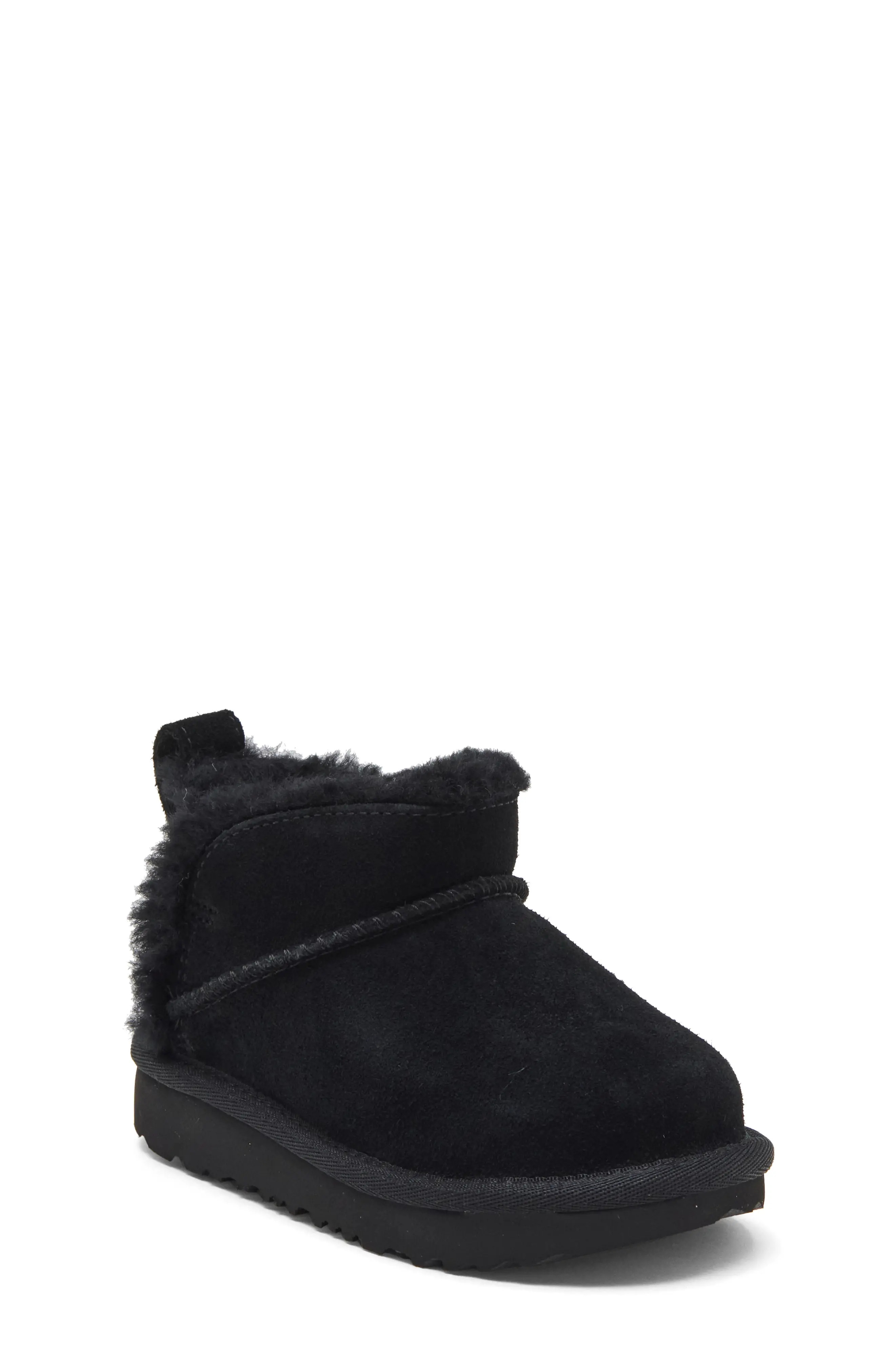 UGG® Kids' Classic Ultra Mini Aiyanna UGGplush Bootie in Chestnut at Nordstrom Rack, Size 10 | Nordstrom Rack