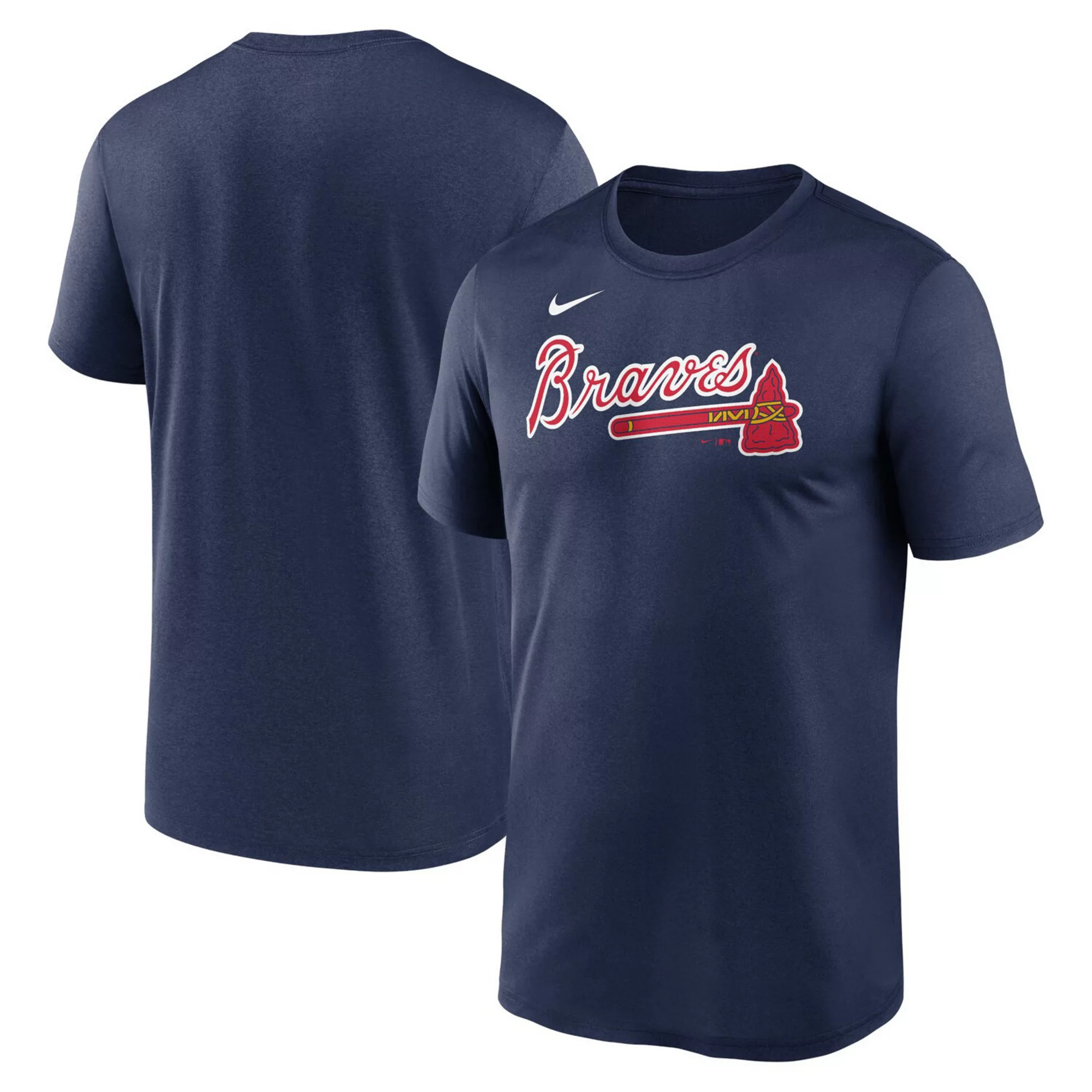 Men's Nike Navy Atlanta Braves Fuse Legend T-Shirt | Kohl's