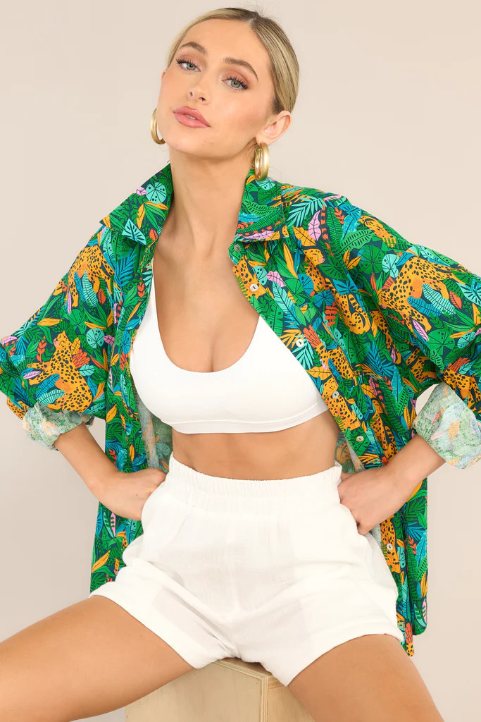 Greatness Within Yellow Multi Print Top | Red Dress 