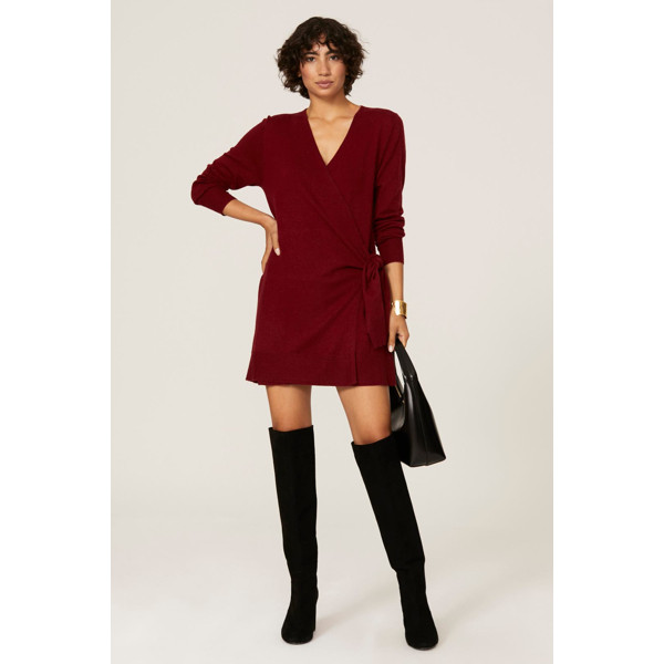Thakoon Collective Red Knit Wrap Dress red | Rent the Runway