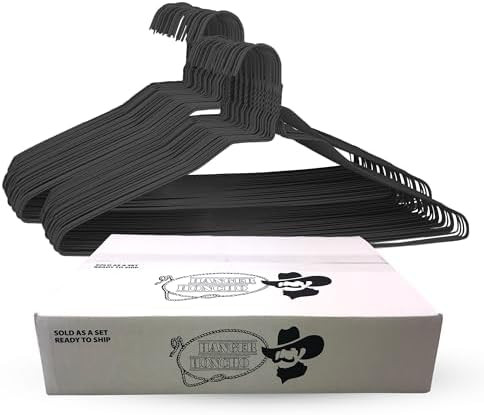 Wire Metal Clothes Hangers 50 Pack for Standard Size Shirts, Pants, Skirts, Space Saving, Non Sli... | Amazon (US)