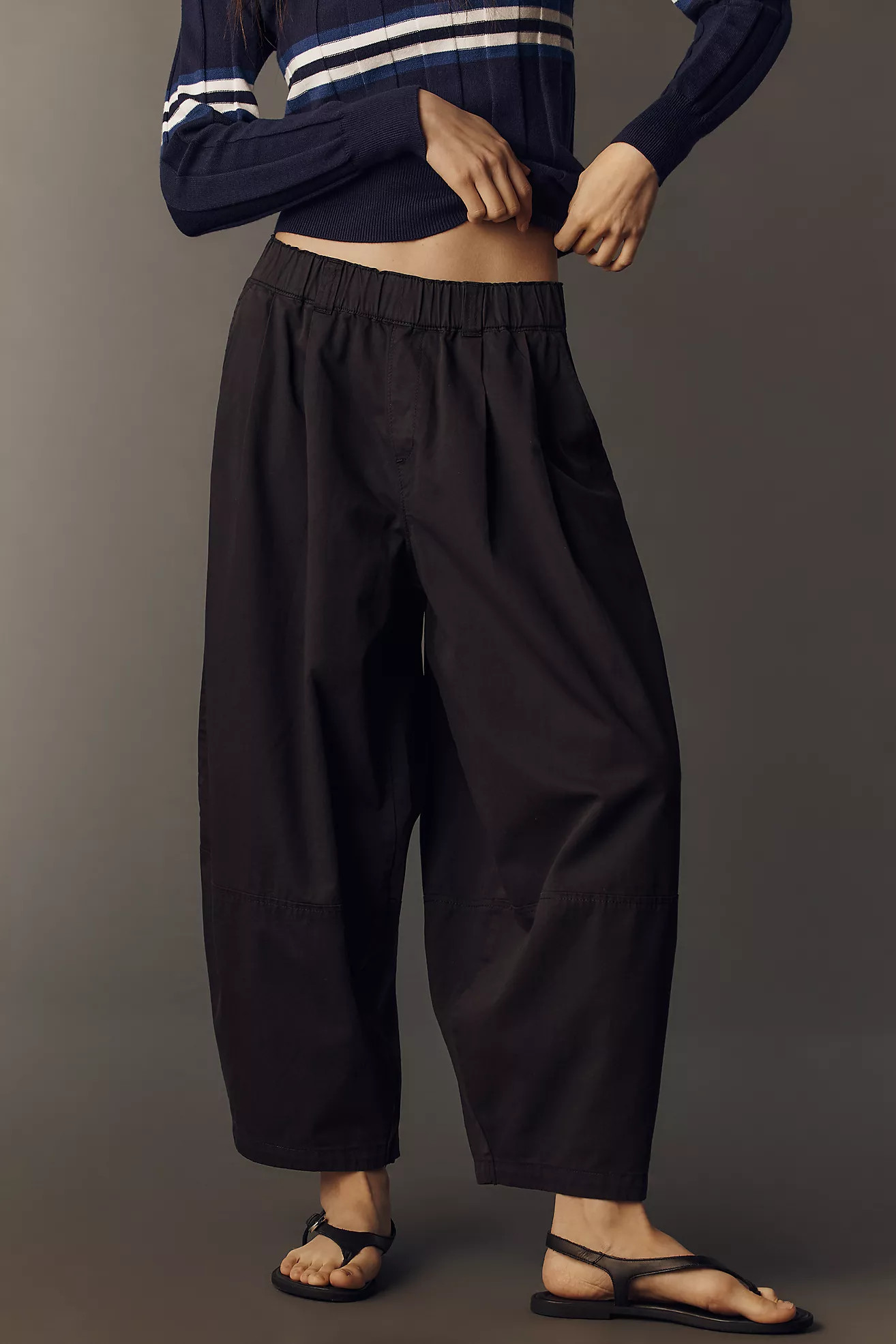 Maeve Cotton Linen Balloon Trousers | Anthropologie (US)