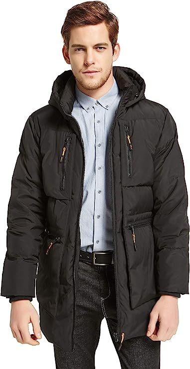 Orolay Men's Thickened Down Jacket Hooded Winter Coats with 6 Pockets at Amazon Men’s Clothing ... | Amazon (US)