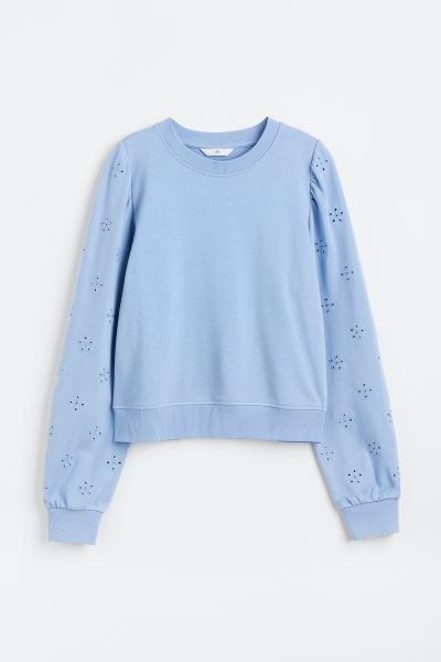Sweater met broderie anglaise | H&M (DE, AT, CH, NL, FI)