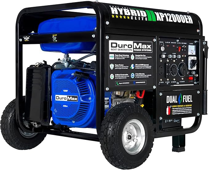 DuroMax XP12000EH Generator-12000 Watt Gas or Propane Powered Home Back Up & RV Ready, 50 State A... | Amazon (US)