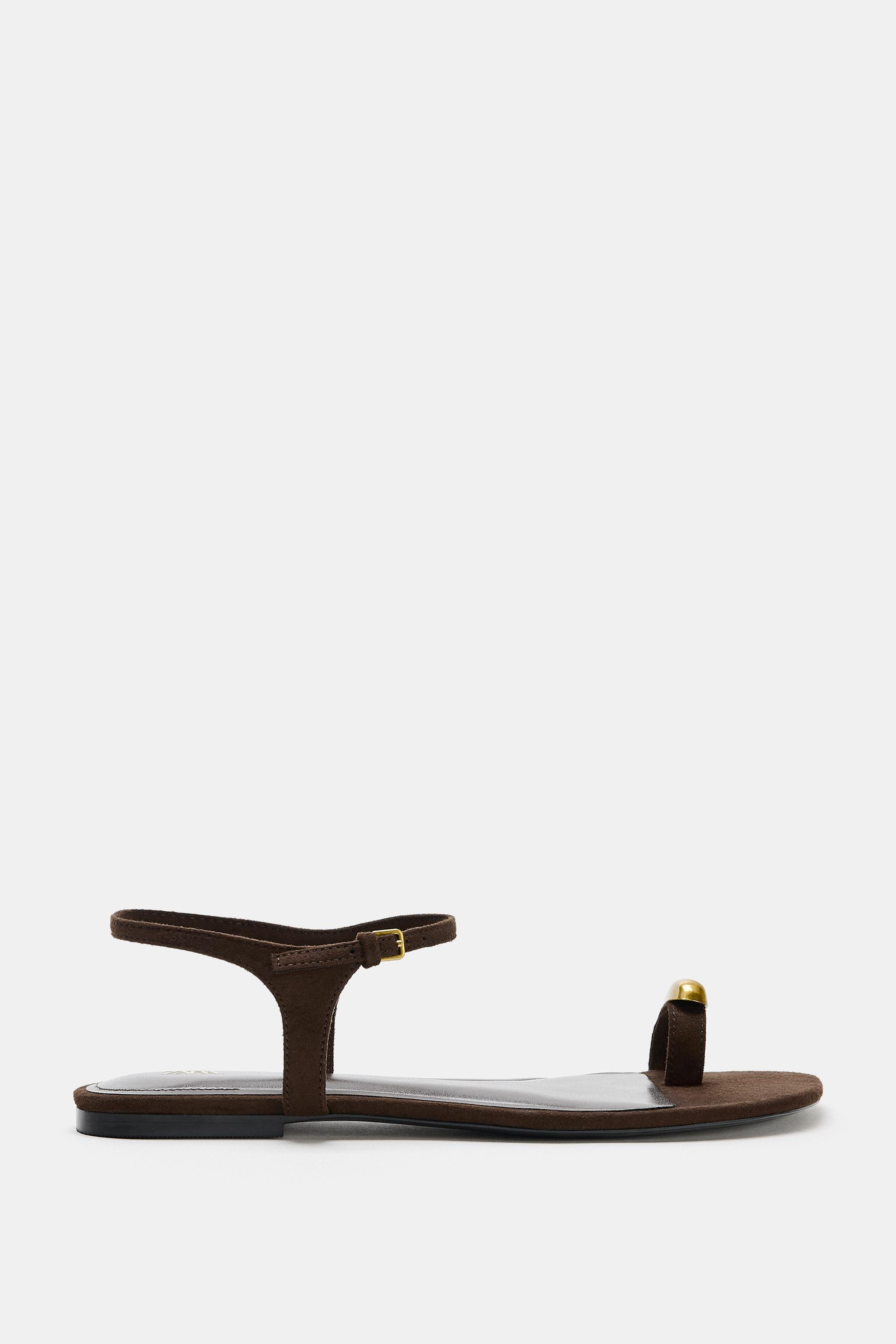 METALLIC DETAIL SANDALS | Zara Canada