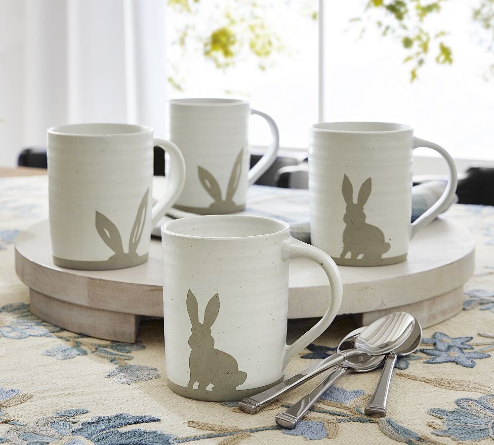 Farmstead Bunny Ears Handcrafted Stoneware Mugs | Pottery Barn (US)