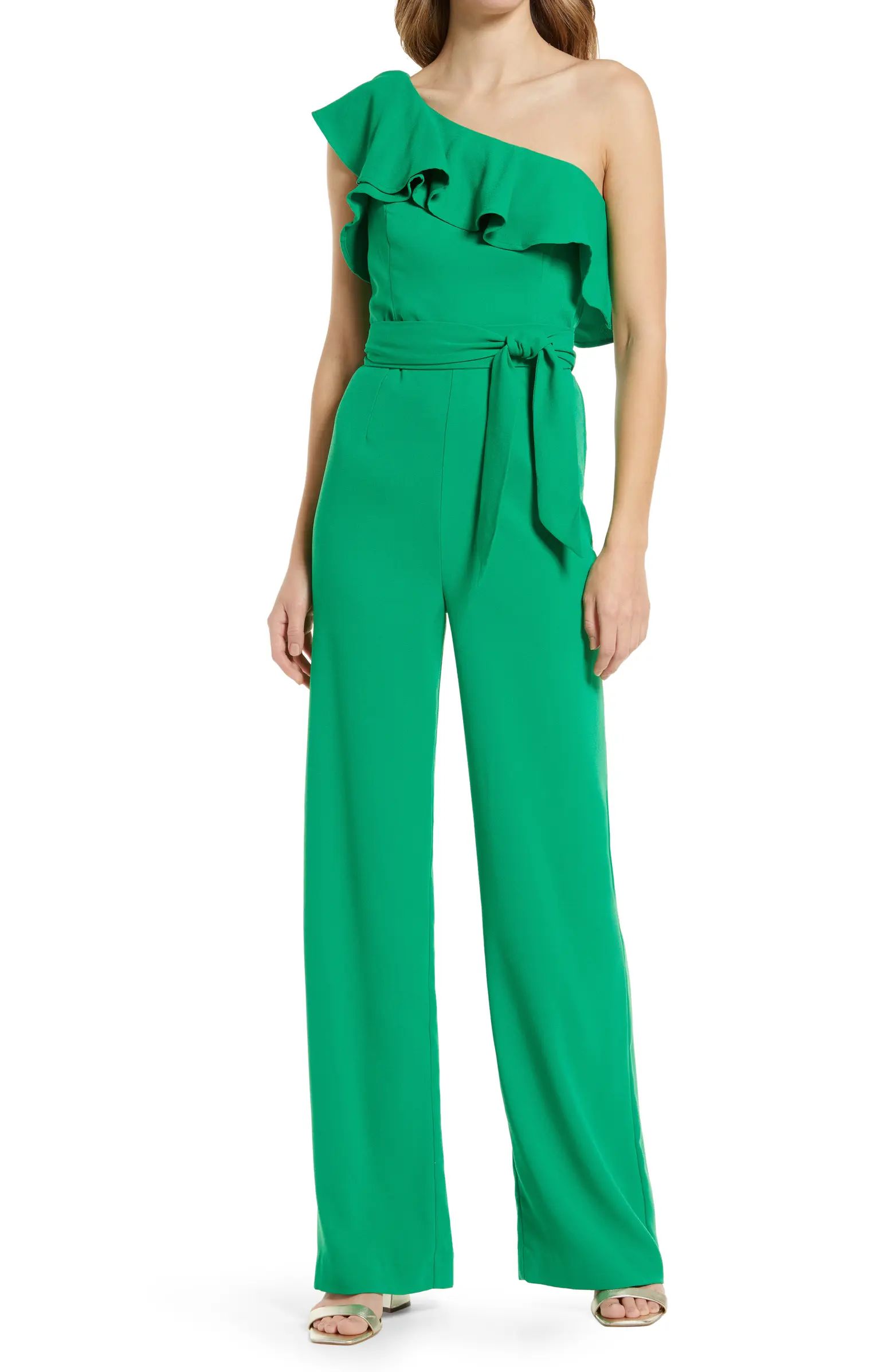 Lilly Pulitzer® Lyra Ruffle One-Shoulder Jumpsuit | Nordstrom | Nordstrom