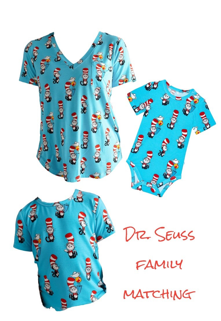 Vacationing to Universal Orlando this summer then check out these great family matching tees! Lightweight and great to wear in the Florida heat to Universal Islands of adventure! 
#vacation #drseuss #poshpeanut #familymatching #catinthehat #universalorlando 

#LTKTravel #LTKBaby #LTKFamily