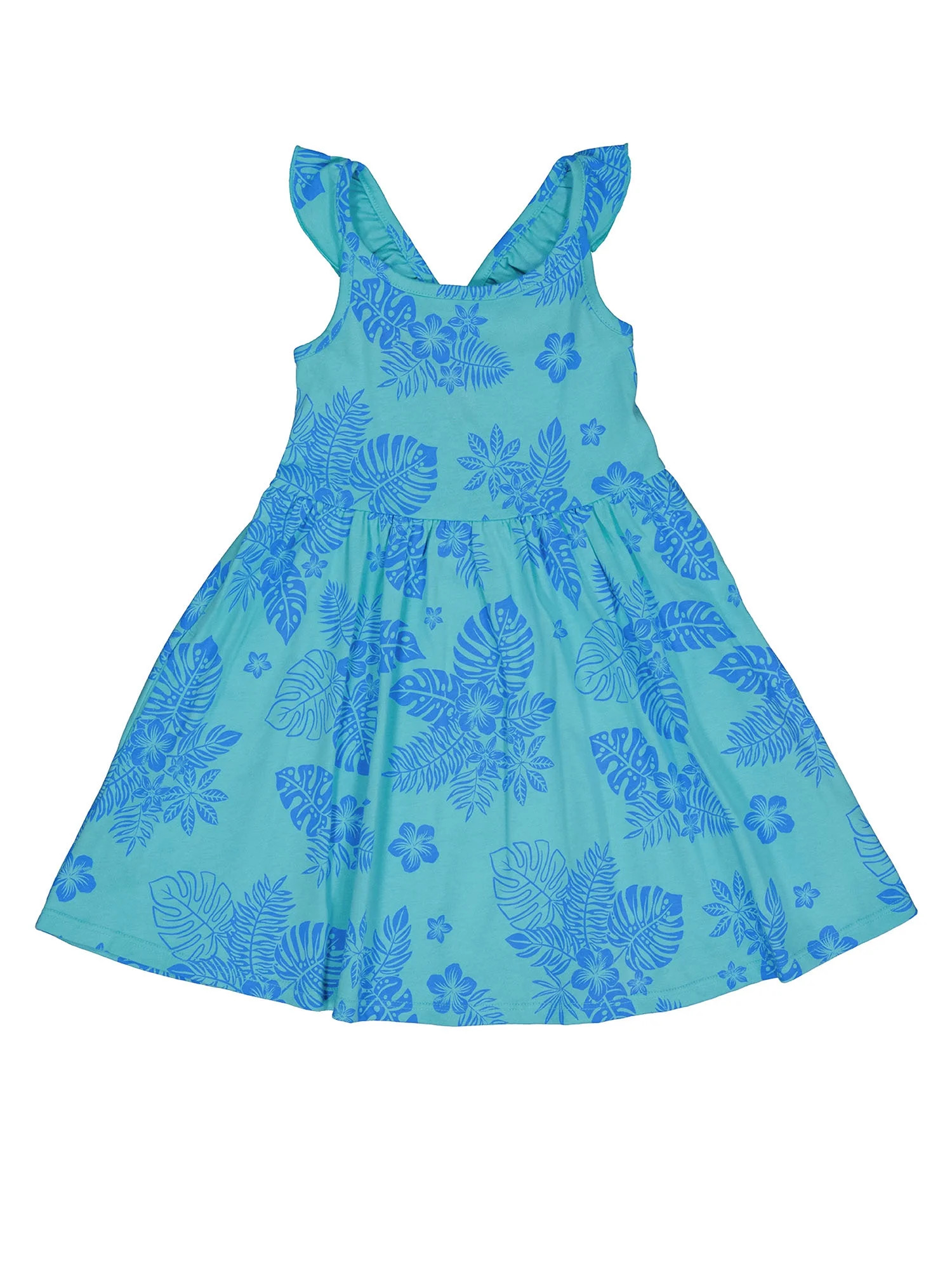 Wonder Nation Girls Keyhole Back Dress, Sizes 4-18 & Plus | Walmart (US)