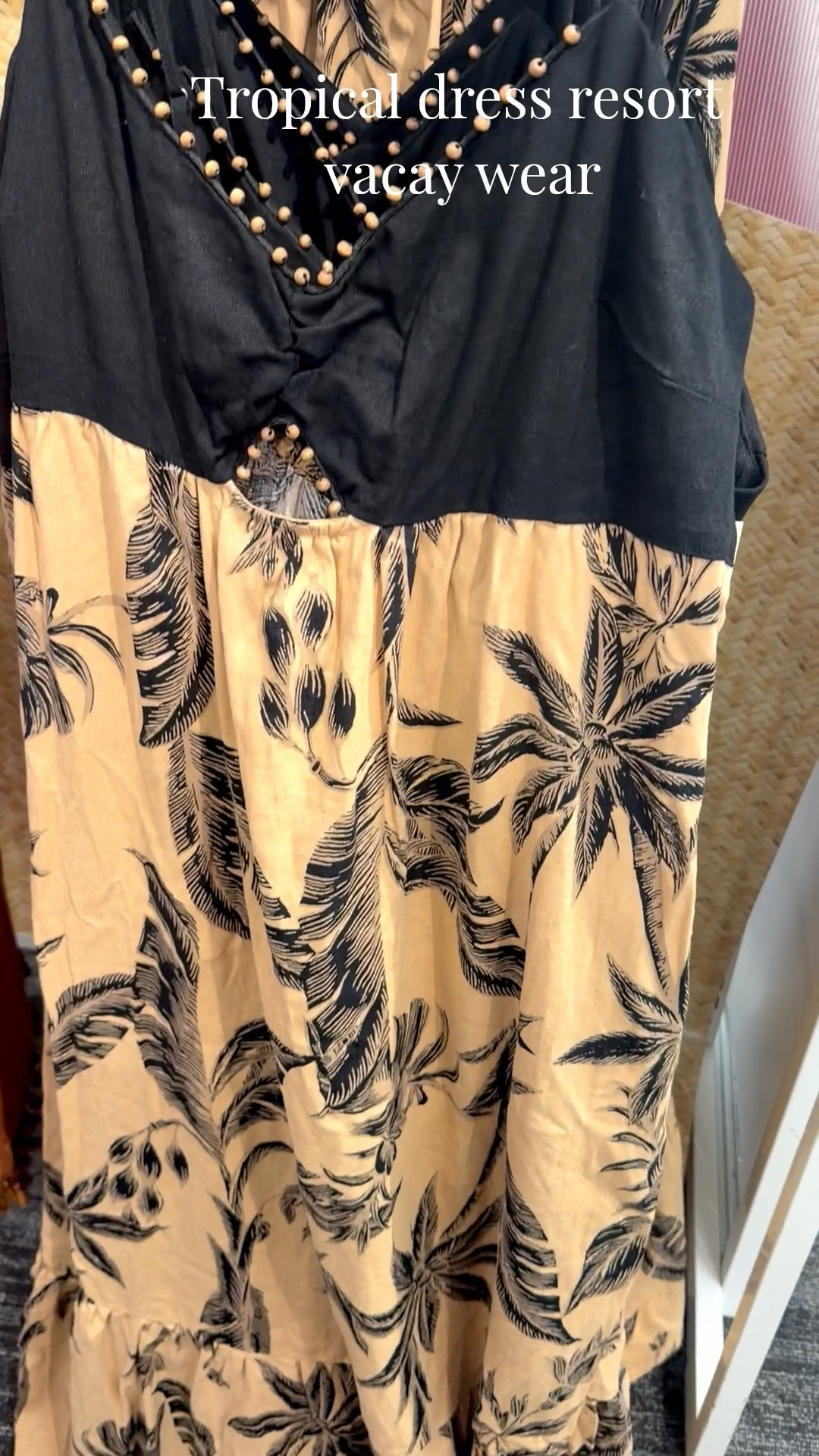 This flowy resort dress is made for vacation dinners, beach walks, island getaways, and all your summer vacay moments. Lightweight, effortless, and giving luxury resortwear vibes without the luxury price tag 🌺✨ Tropical state of mind 🌴☀️ #ResortWear #VacationOutfit #TropicalStyle #BeachVacation #SummerDress #vacaydress #dress
