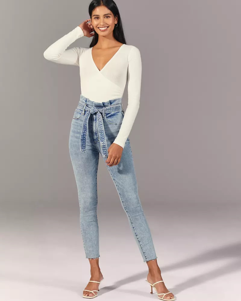 Ultra High Rise Paperbag Waist Jeans | Abercrombie & Fitch US & UK
