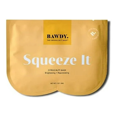 BAWDY Squeeze It - Citrus Beauty Butt Mask - Illuminating + Rejuvenating Bum Mask - 2 Sheets One for Each Cheek - Clean Beauty Mask for Your Butt (2 Sheets - Single Use) | Walmart (US)