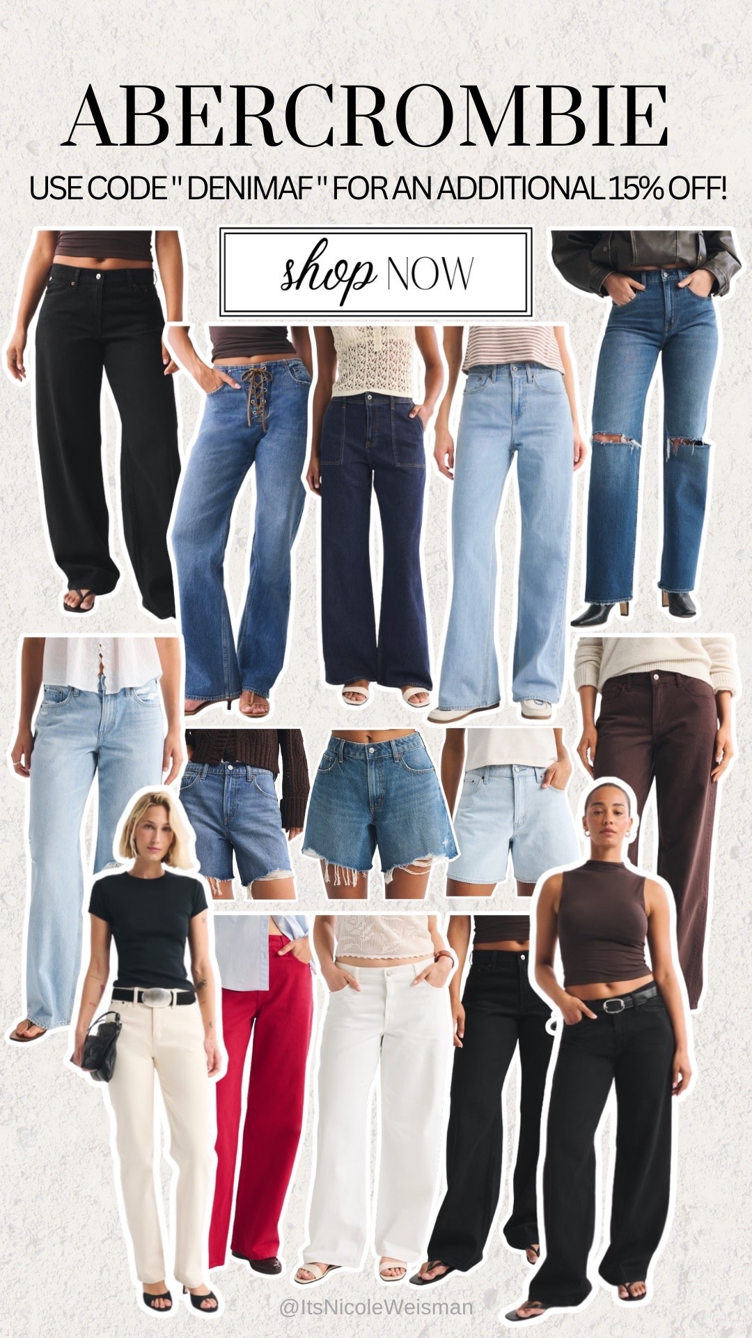 If you’ve been thinking about grabbing new denim, now is the time!! 👖 Abercrombie has so many of my favorite jeans on sale, and you can use code DENIMAF for an extra 15% off. I rounded up all of my go-to styles plus a few other favorites I’m loving right now!

#LTKootd #LTKSeasonal #LTKSaleAlert