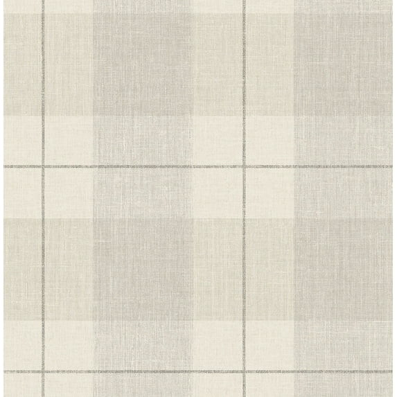 NextWall Neutral Lenox Hill Plaid Peel and Stick Wallpaper - 20.5 in. W. x 18 ft. L. Roll - Walma... | Walmart (US)
