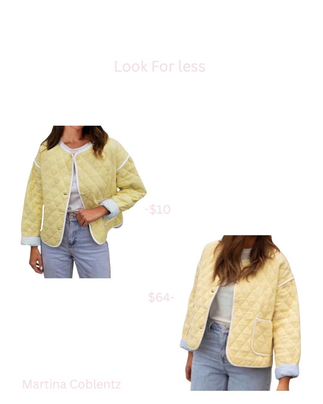 Look for less beautiful quilted jacket perfect for layering underneath. 


•quilted jacket •spring •outfit •look for less sale •save 

#LTKMidsize #LTKootd #LTKPetite