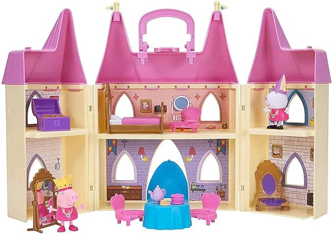 Peppa Pig 99803 Foldable Deluxe Royal Tea Party Princess Castle Playset with Character Figurines ... | Amazon (US)