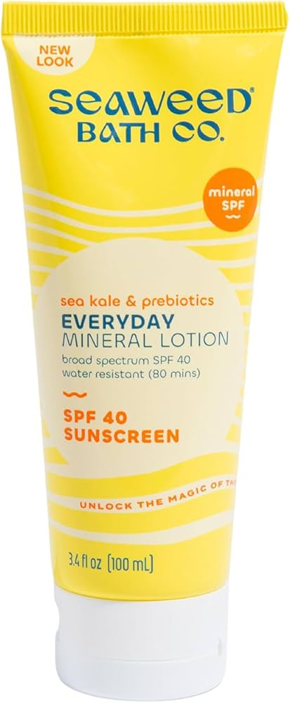 Seaweed Bath Co. Everyday Mineral SPF 40 Broad Spectrum Sunscreen Lotion, 3.4 Ounce, Sustainably ... | Amazon (US)