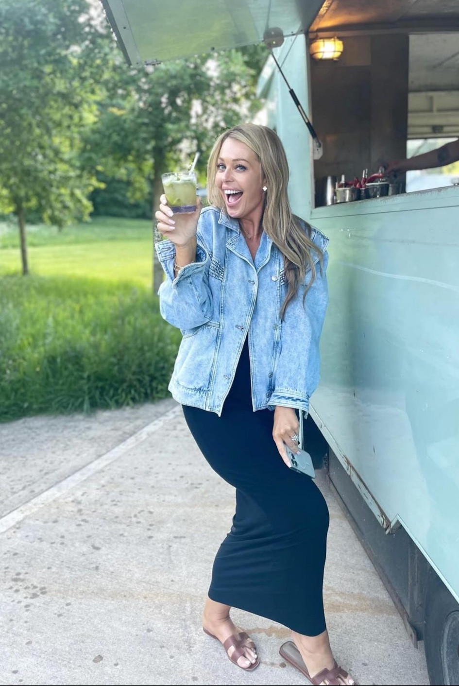 Maxi dress, black dress, denim jacket, brown sandals, casual fashion, outfit inspiration, trendy outfit, stylish outfit, summer fashion, denim style, casual chic, fashion stylist

#LTKsummer #LTKeurope #LTKstyletip
