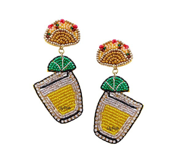 NEW Tequila & Taco Earring Tequila Earring Bottle Earring | Etsy | Etsy (US)