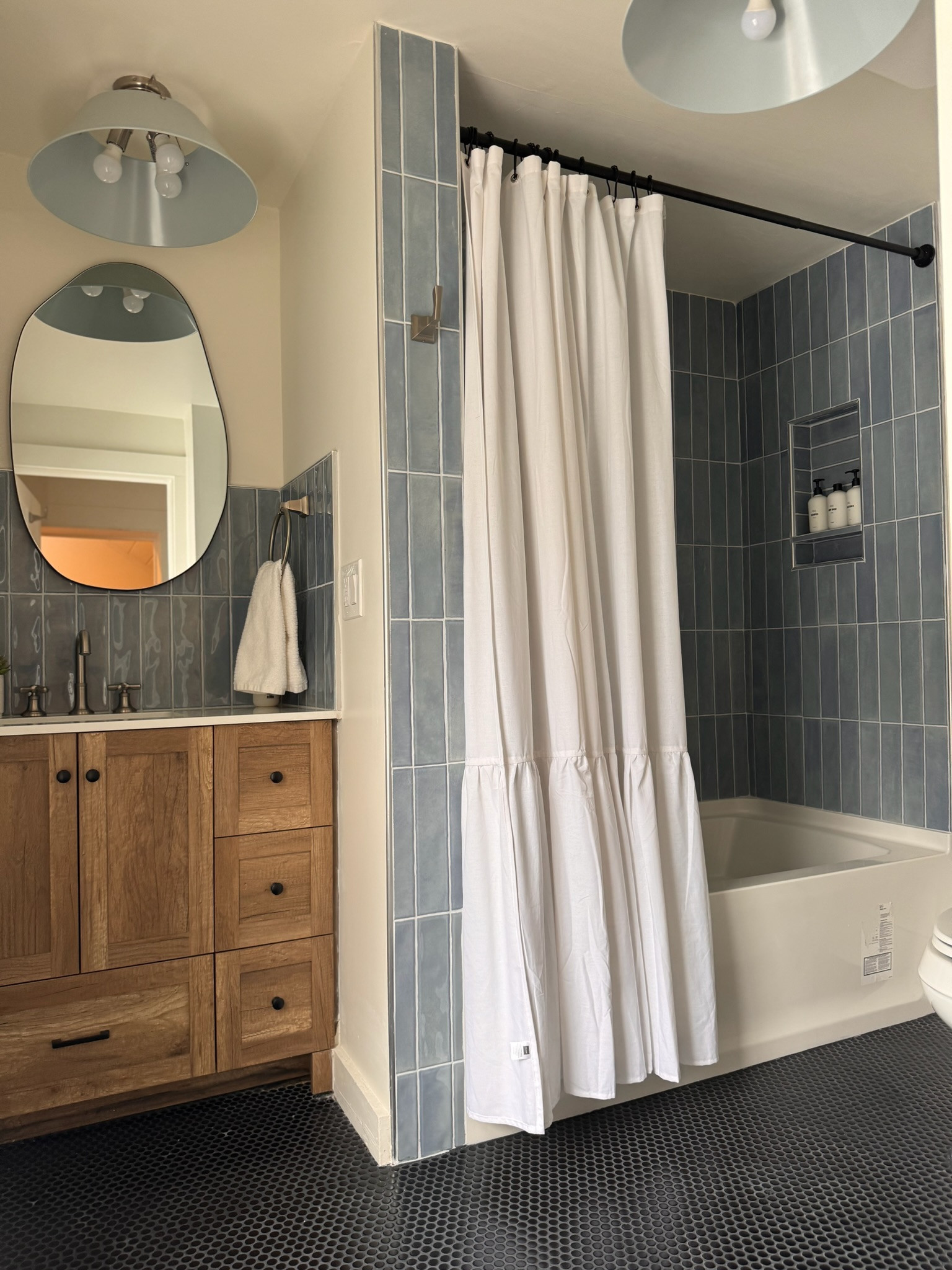 Bathroom refresh at Grandaddy’s House (~$8k).

Linked exact and similar pieces below. 

 

#LTKHome #LTKSaleAlert