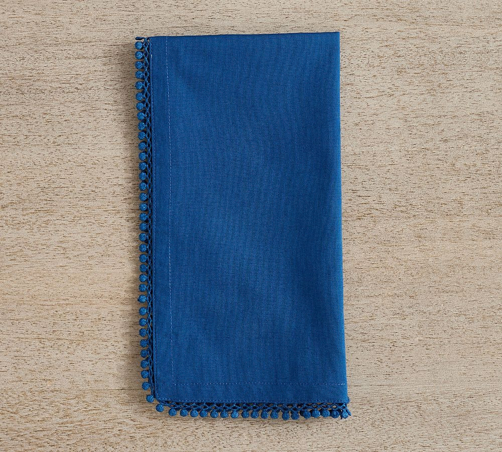 Morgan Lace Trim Organic Cotton Napkins - Set of 4 | Pottery Barn (US)