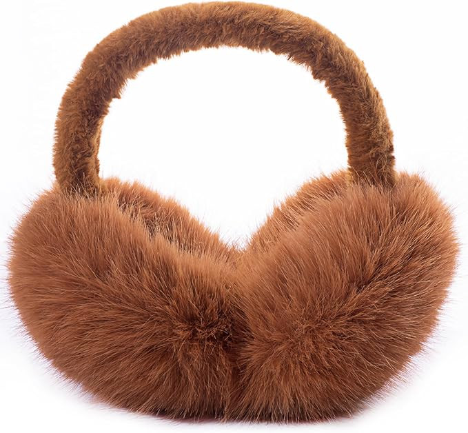 Winter Ear Muffs for Women Men - Foldable Fuzzy Earmuffs Faux Fur Ear Warmer, Perfect Ear Covers ... | Amazon (US)