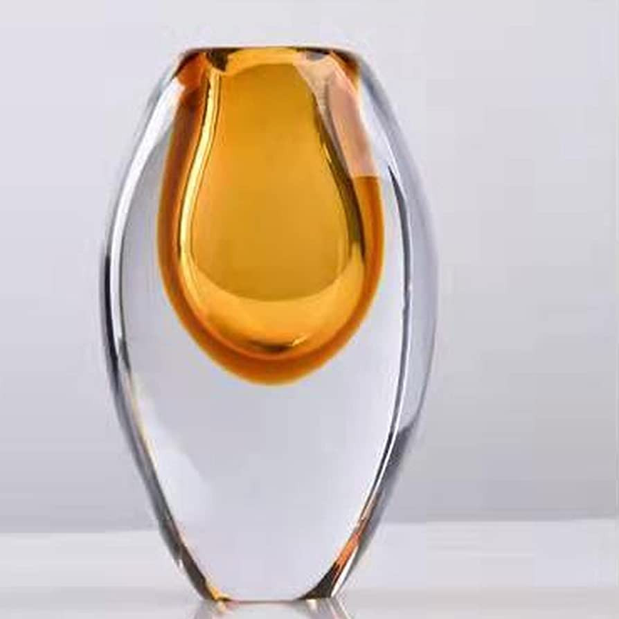 Scizorito Crystal Vase, Modern Decorative Vase, Minimalist Floral Vase, Light Luxury Style for Ho... | Amazon (US)