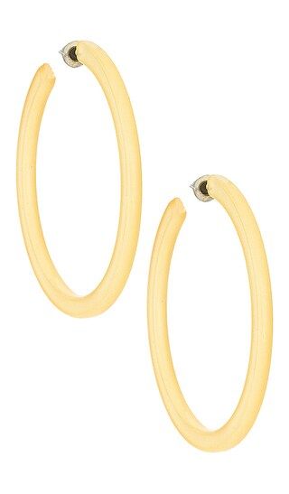 Mia Hoops in Pale Yellow | Revolve Clothing (Global)