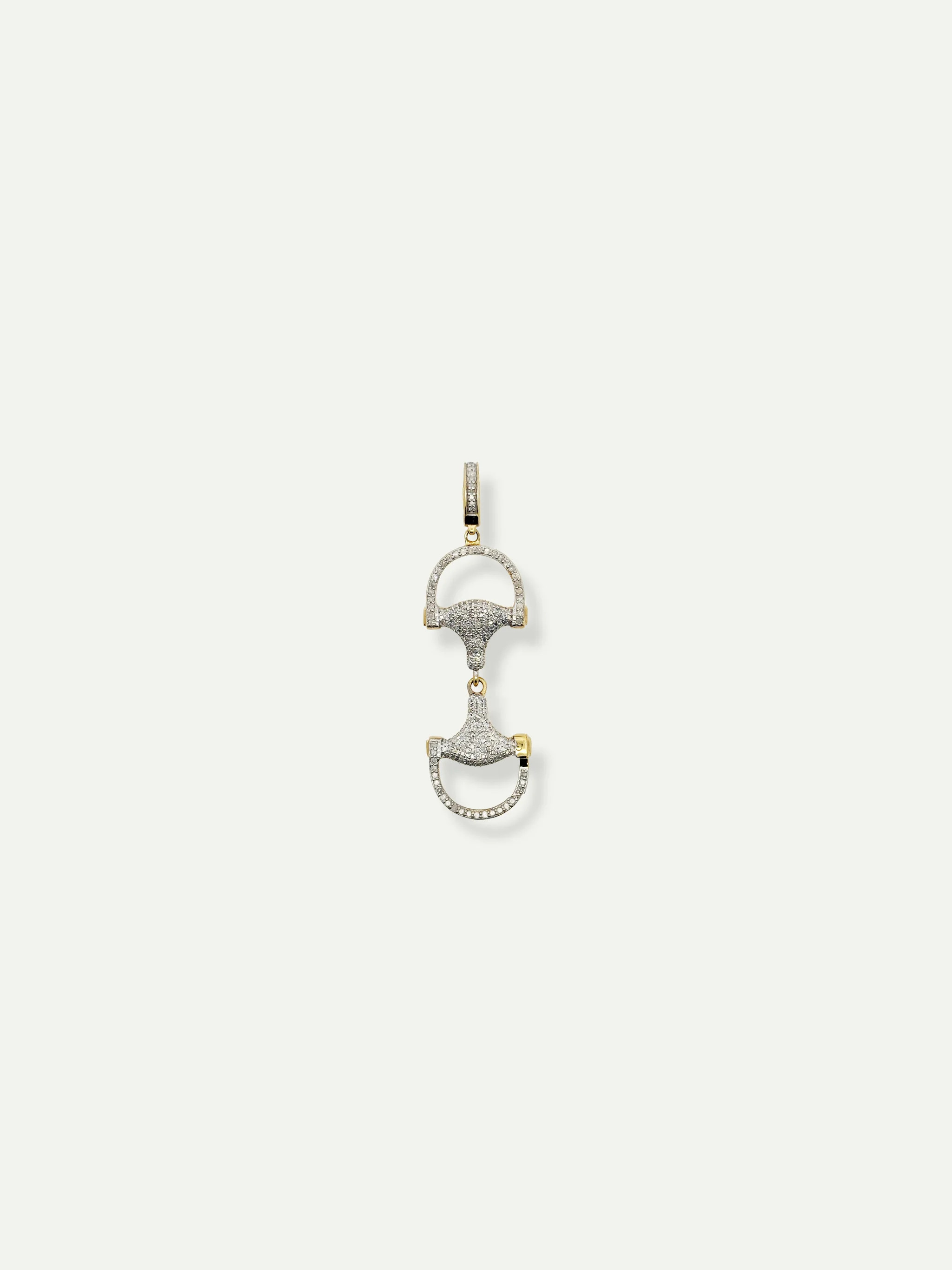 Large Pave Diamond Gold  Horsebit Extender | Shop.app