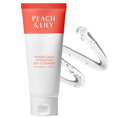 Peach & Lily - Power Calm Hydrating Gel Cleanser - Korean Skincare Face Wash - Dry, Normal, & Oily Skin - Vegan, Gluten Free, Fragrance Free, Never Tested on Animals - Travel Size - 100 ML, 3.38 FL OZ | Amazon (US)