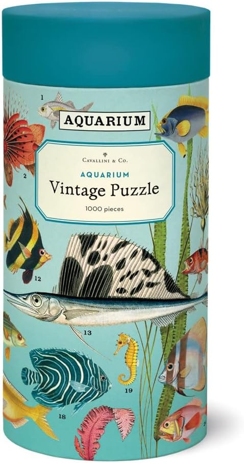 Amazon.com: Cavallini 1000 Piece Puzzle, Vintage Aquarium (PZL/Fish) : Toys & Games | Amazon (US)