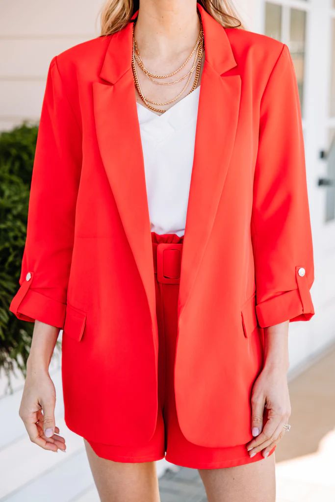 Born Bold Tomato Red Blazer | The Mint Julep Boutique