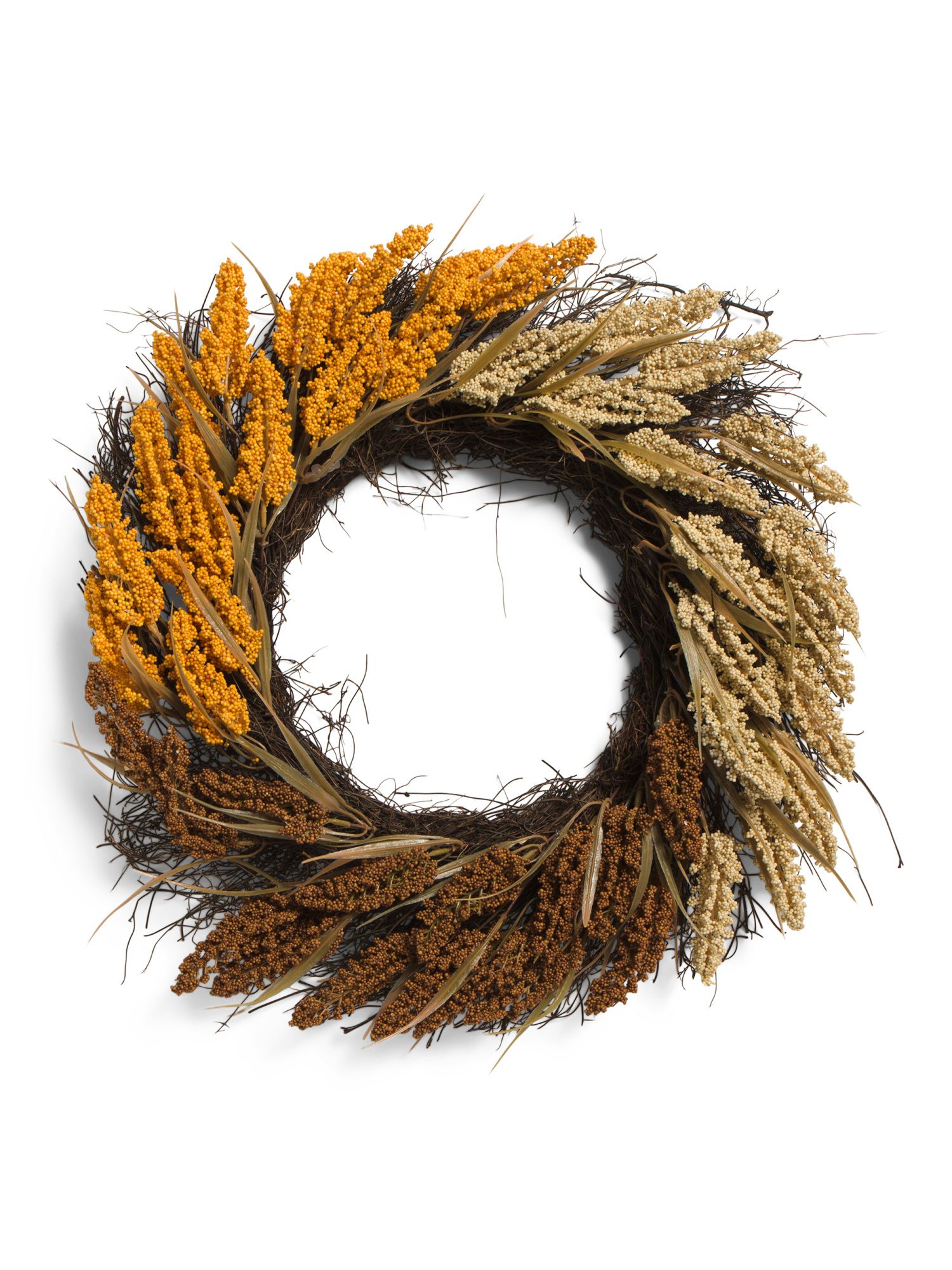 22in Wheat Wreath | TJ Maxx