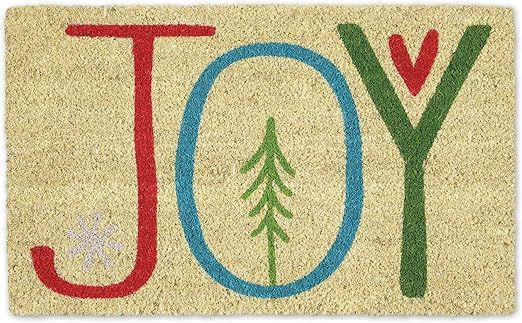 DII Indoor/Outdoor Natural Coir Holiday Season Doormat, 18x30, Joy | Amazon (US)