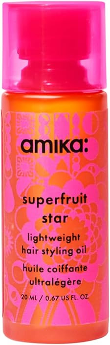 amika superfruit star lightweight hair styling + heat defense oil | heat protection, strengthen +... | Amazon (US)