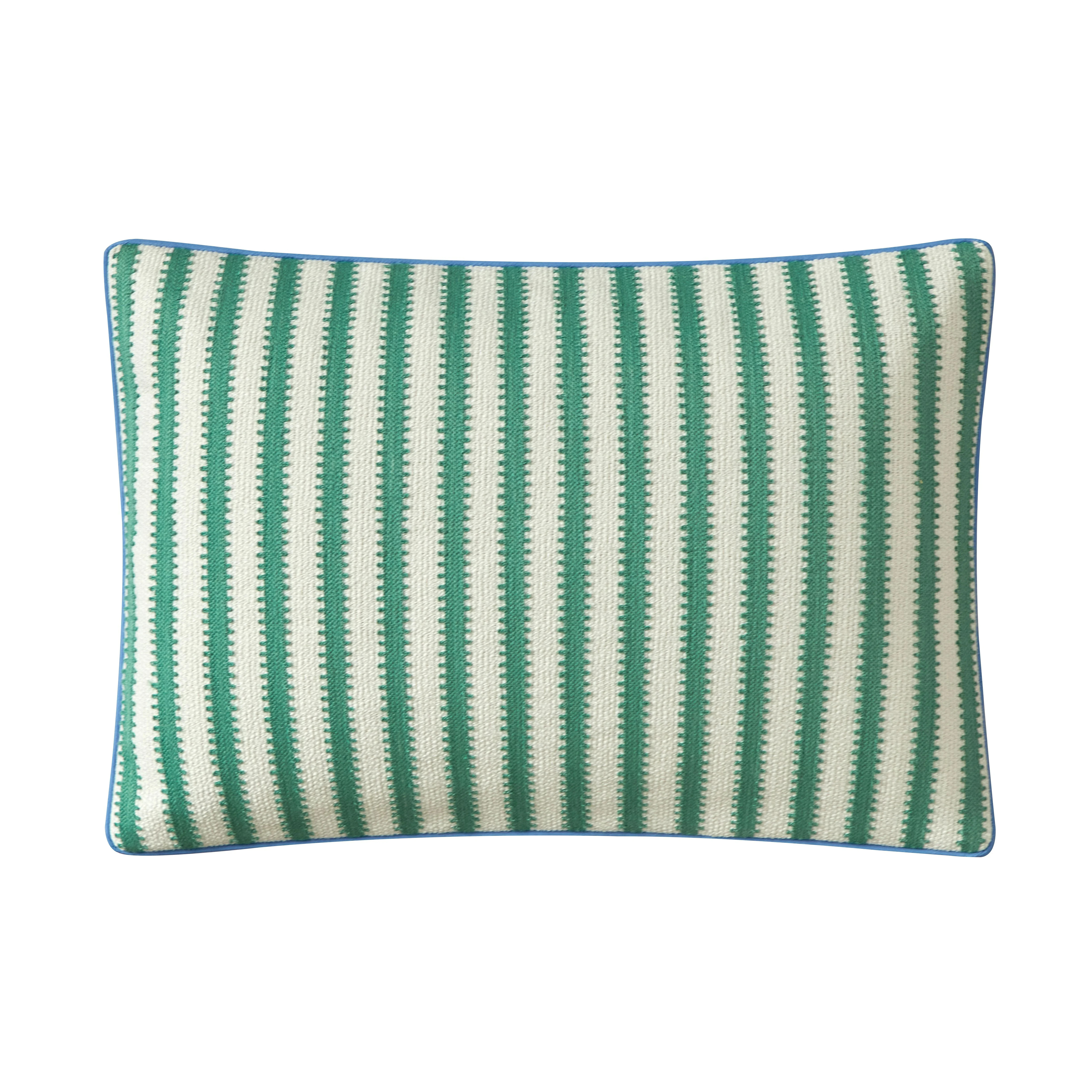 Mainstays by Becky G. & Alejandra Oblong Decorative Pillow, Green Cabana Stripe, 14" x 20" | Walmart (US)