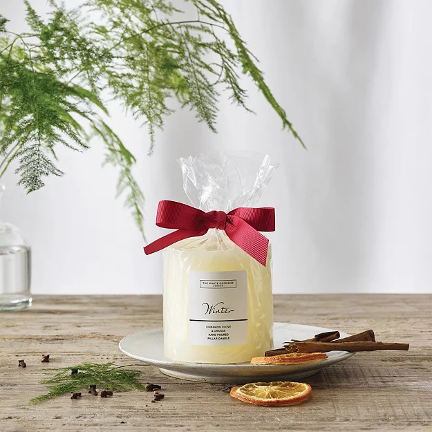 Winter Mini Pillar Candle | The White Company (UK)