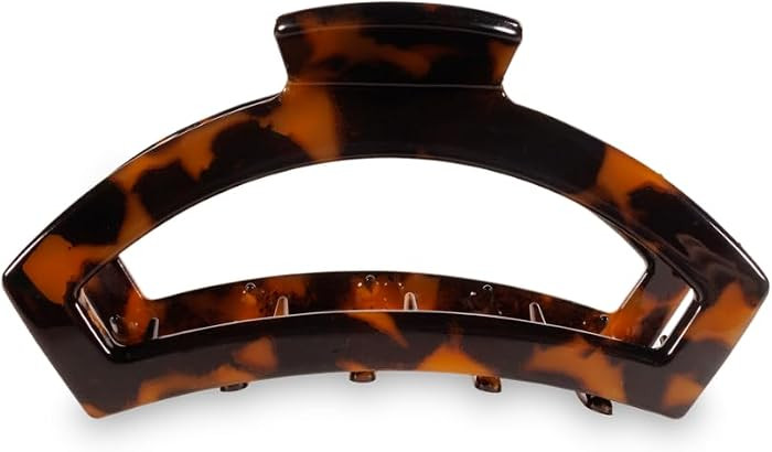 TELETIES - Medium Open Hair Clip - For Thin to Medium-Thick Hair - Strong Grip, Bendable Teeth, Comfortable Cutout Design - All Hair Textures - Tortoise | Amazon (US)